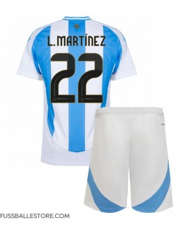 Günstige Argentinien Exequiel Palacios #14 Heimtrikotsatz Kinder Copa America 2024 Kurzarm (+ Kurze Hosen)